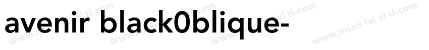 avenir black0blique字体转换